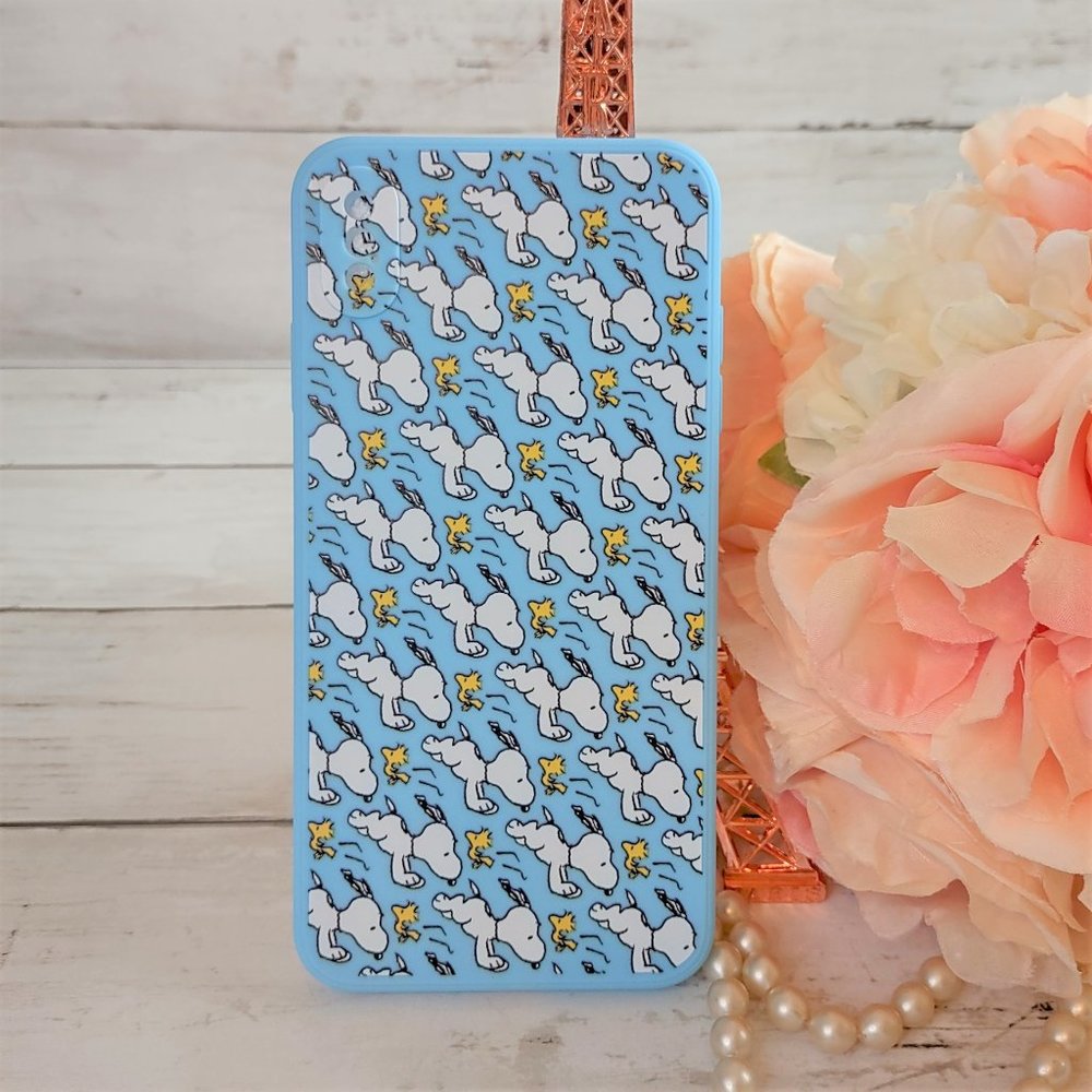 Peanuts/Snoopy & Woodstock Light Blue iPhone Case XS Max NEW